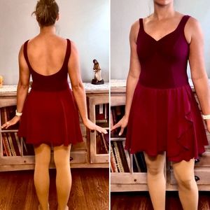 Capezio Ice Skating Burgundy Dress